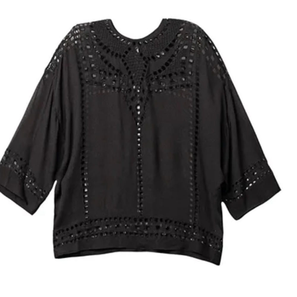 Isabel Marant Black Blouse with Cutout Details